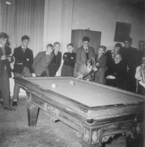 zondag 26 januari 1958 – einde biljart-toernooi. Jac Hop voor de 3e maal kampioen.
